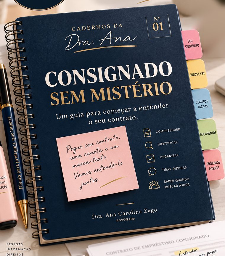 Capa do Caderno nº 01 — Consignado sem Mistério